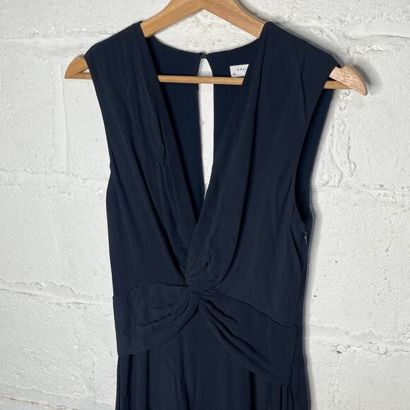 Equipment Femme Women's Navy Eclipse Sleeveless Faun Twisted Front Dress 0 NWT - Picture 4 of 8